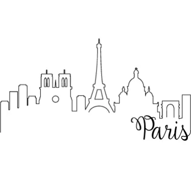 Vinil Decorativo Silhueta Paris - TenStickers