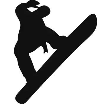 Vinil decorativo silhueta snowboard - TenStickers