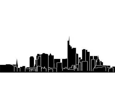 Vinil Decorativo Skyline Frankfurt - TenStickers