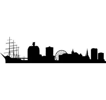 Vinil decorativo skyline Gutemburgo - TenStickers