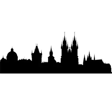 Vinil decorativo skyline Praga - TenStickers