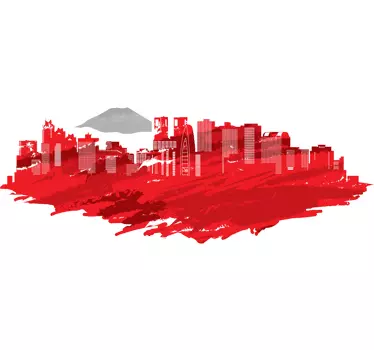 Vinil decorativo skyline Tóquio - TenStickers