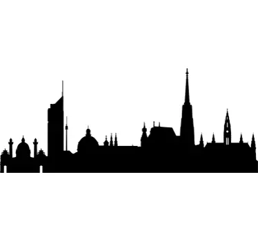 Vinil decorativo skyline Viena, Áustria - TenStickers