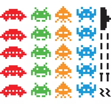 Vinil decorativo Space Invaders - TenStickers