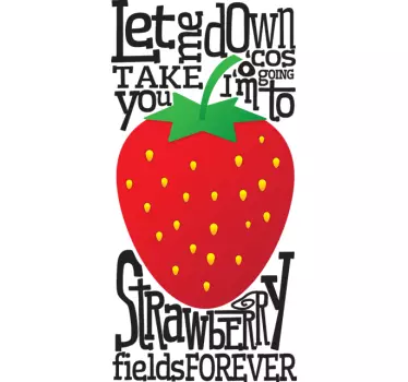 Vinil decorativo strawberry fields - TenStickers
