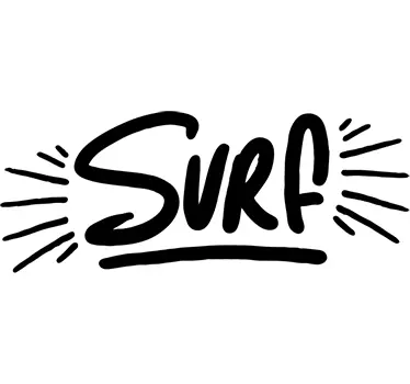 Vinil decorativo surf lettering - TenStickers