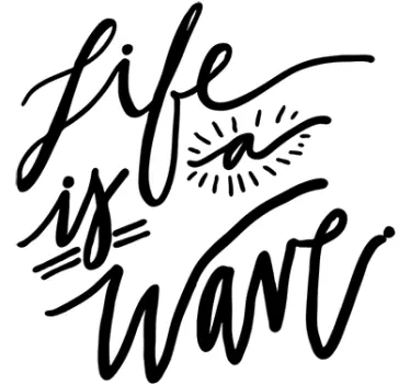 Vinil decorativo surf life is a wave - TenStickers