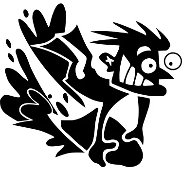 Vinil decorativo surfista enlouquecido - TenStickers