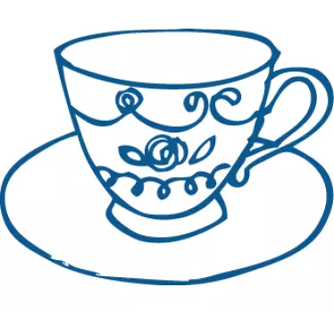 Vinil decorativo taça de porcelana - TenStickers