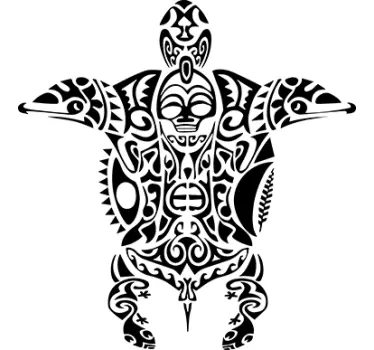 Vinil decorativo tartatuga maori - TenStickers