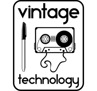 Vinil decorativo tecnologia vintage - TenStickers