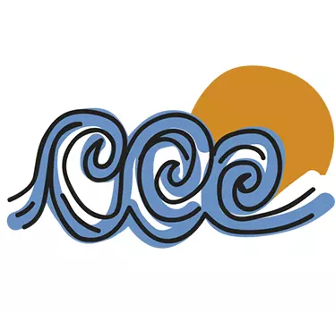 Vinil decorativo três ondas - TenStickers