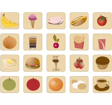 Vinil decorativo várias comidas - TenStickers