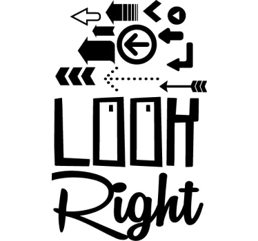 Vinil decorativo vertical look right - TenStickers