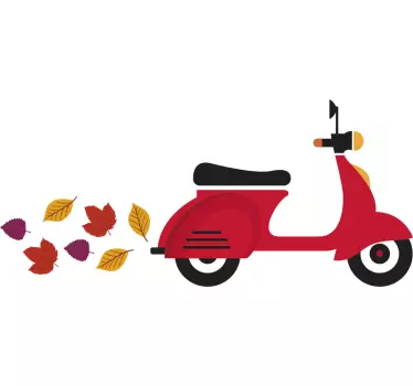 Vinil decorativo vespa folhas - TenStickers