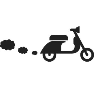 Vinil decorativo vespa nuvens - TenStickers