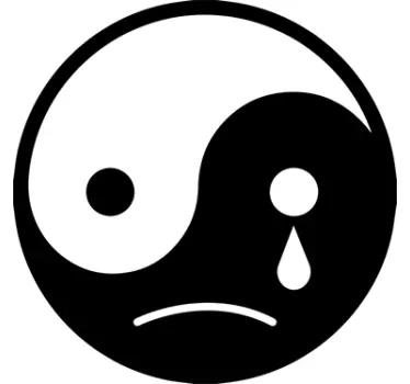 Vinil decorativo yin yang triste - TenStickers