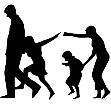 Vinil decorativo de silhuetas familia - TenStickers