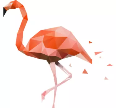 Vinil decorativov flamingo poligonal - TenStickers