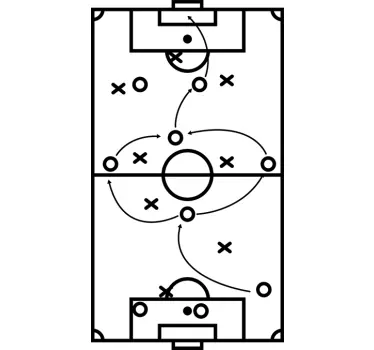 Vinil decoratvo estratégia futebol em campo - TenStickers