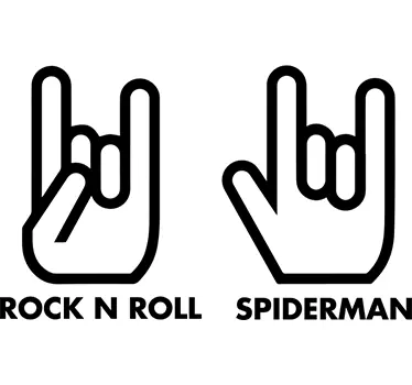 Vinil divertido Rock Spiderman - TenStickers