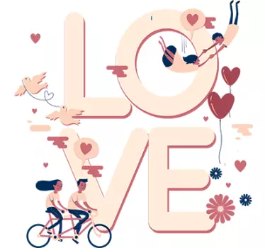 Vinil ilustração LOVE - TenStickers