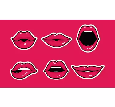 Vinil lábios para gavetas - TenStickers