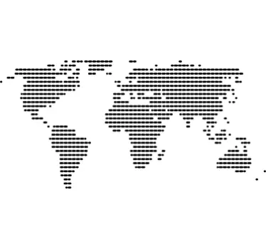 Autocolantes para sala de jantar Mapa mundo linha descontínua - TenStickers