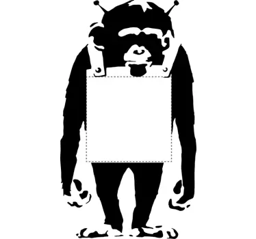 Vinil para interruptores macaco Banksy - TenStickers
