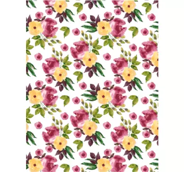 Vinil para vidros com padrões florais - TenStickers