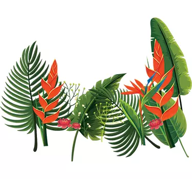 Vinil parede plantas botánicas - TenStickers