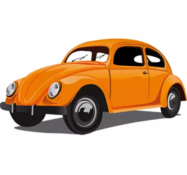Vinil retro Beetle Volkswagen - TenStickers
