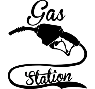 Vinil retro Gas Station - TenStickers
