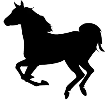 Vinil silhueta cavalo a galope - TenStickers
