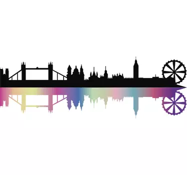 Vinil skyline Londres multicolor - TenStickers