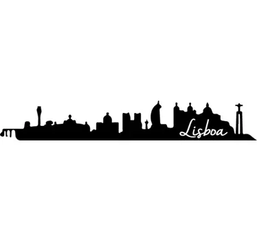Vinil skyline lugares Lisboa - TenStickers