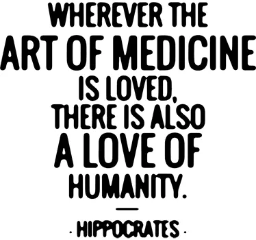 Vinil texto de Hippocrates - TenStickers