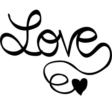 Vinil texto palavra love - TenStickers
