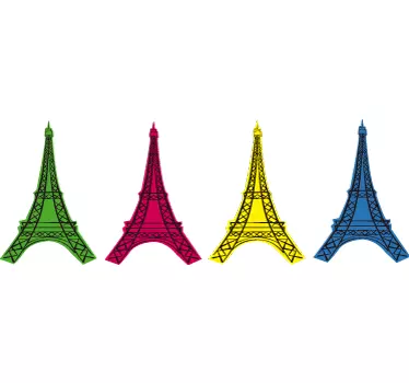 Vinil Torre Eiffel pop art - TenStickers