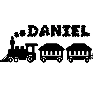 Vinilo decorativo comboio com nome personalizável - TenStickers