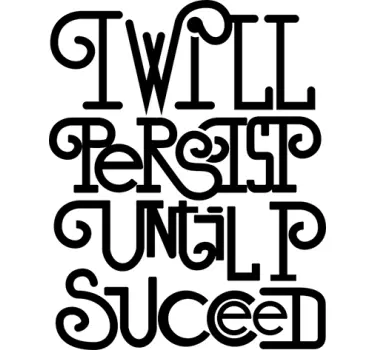 Vinilo decorativo I will resist until I succeed - TenStickers