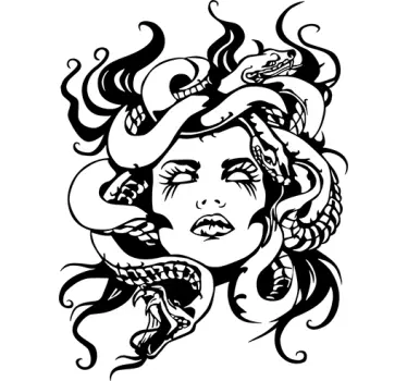 Vinilo decorativo retrato gorgona - TenStickers