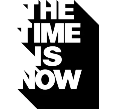 Vinil parede motivacional o tempo é agora - TenStickers