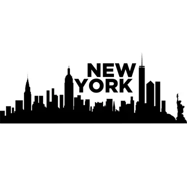 Vinilo pared skyline Nueva York - TenStickers