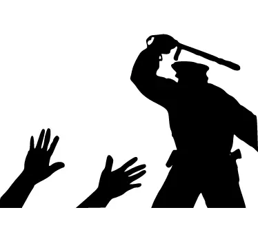 Autocolantes decorativos brutalidade policial - TenStickers