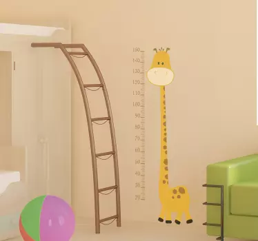 Vinil decorativo infantil medidor girafa - TenStickers