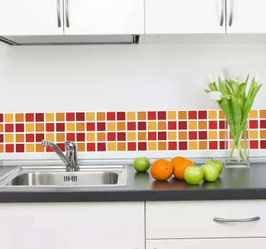 Friso autocolante decorativo azulejos - TenStickers