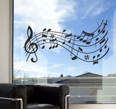 Autocolante de parede notas musicais - TenStickers