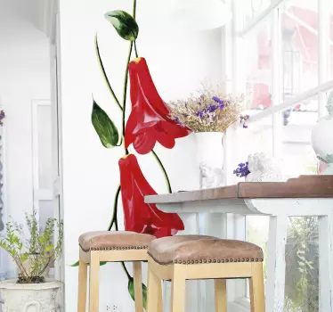 Autocolantes quarto de dormir flor chilena - TenStickers