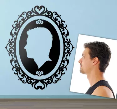 Vinil decorativo camafeu adulto invertido - TenStickers